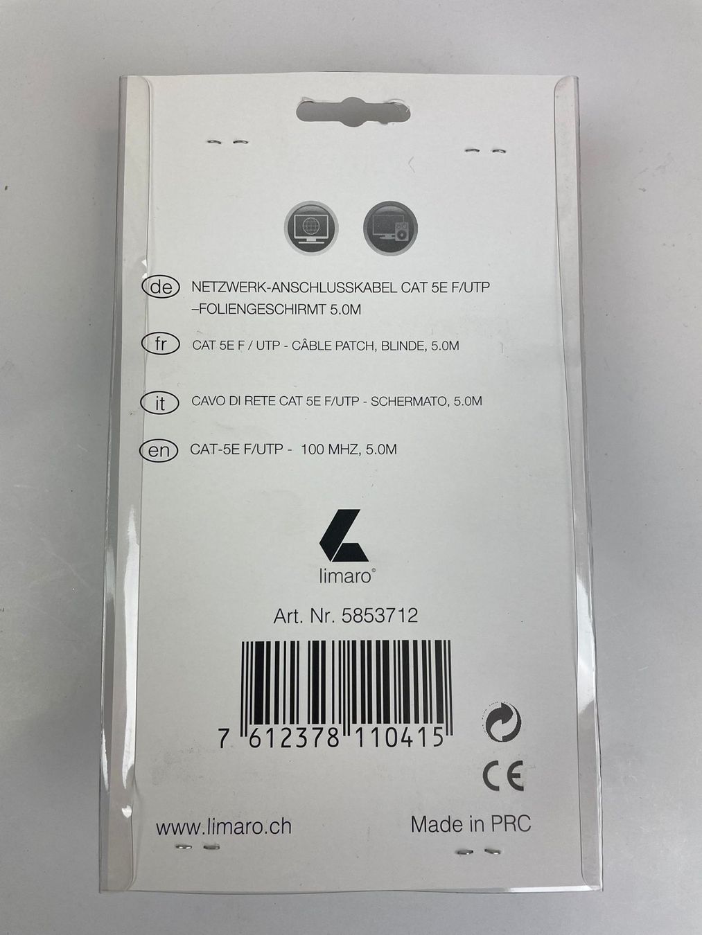 Kabel: 2x Limaro Patchkabel 5m CAT 5e – LAN Kabel – NEU – Neu und originalverpackt aus Wängi von Schnaeppchenkojote 1