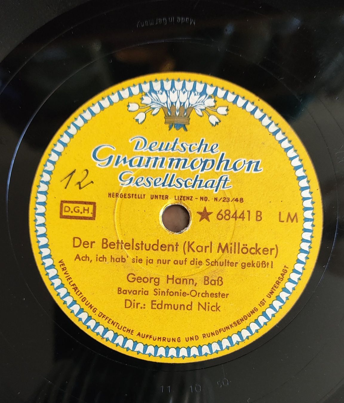 Schallplatten: Georg Hann-Zigeunerbaron / Der Bettelstudent, Schellack 12" – Gebraucht aus Winterthur von sumpfis 1