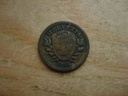 (S) 1 Rappen 1853 Br