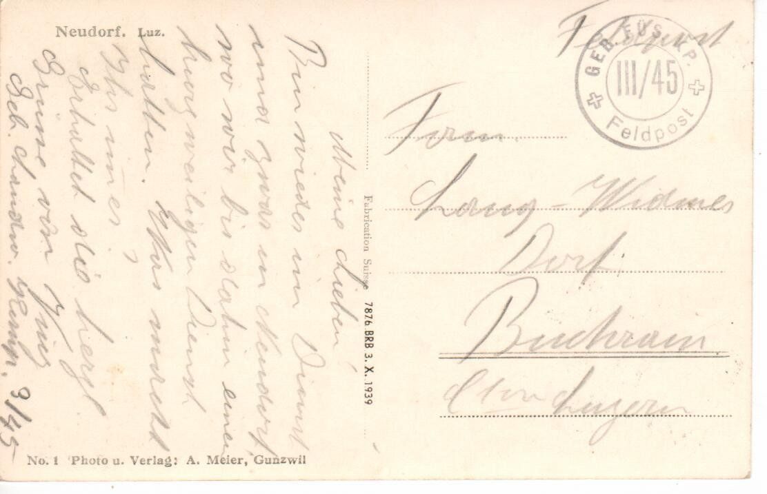 Cartoline postali: Neudorf LU – Usato da Wolhusen venduto da Curver9 1
