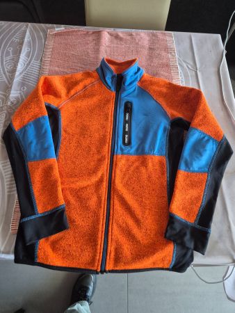Tolle Reima Fleece Jacke Orange/Blau Gr. 152