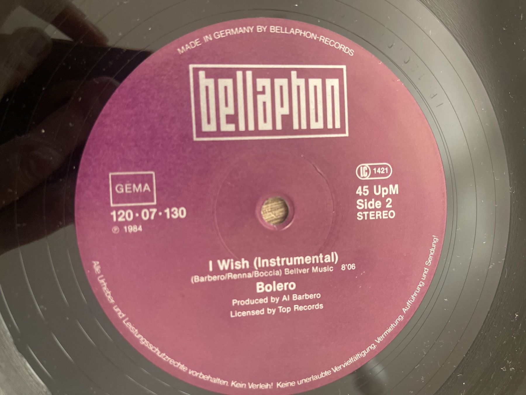 Dischi in vinile: A845/Bolero I Wish – Usato da Frutigen venduto da Philippe_jsp 2