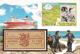 Grosser Banknotenbrief  Aland Finnland