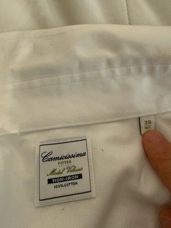 Camicissima Hemd weiss Gr. 39 (15½) – Baumwolle bügelfrei