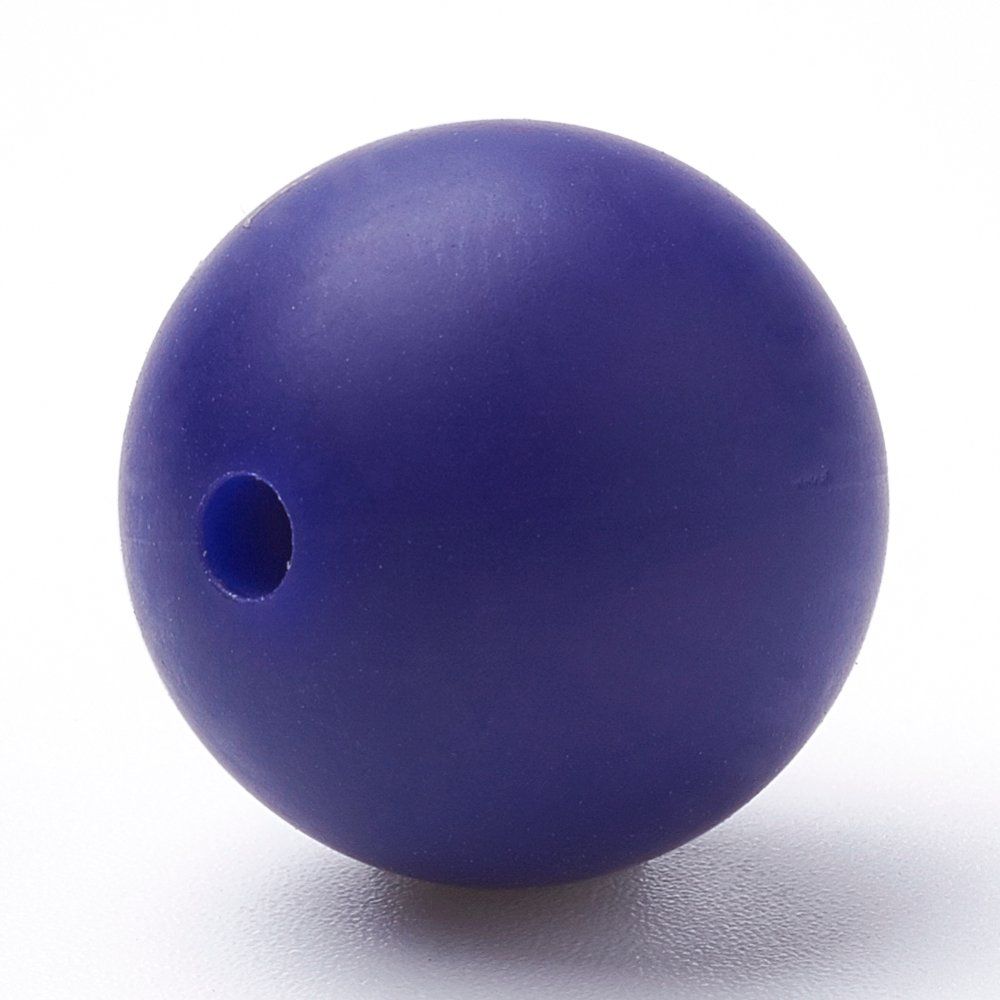 Perle (finte): Silikonperlen Dunkelblau 12mm / 10Stück – Nuovo (secondo la descrizione) da Rüegsau venduto da Tausendfreund