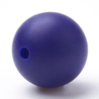 Silikonperlen Dunkelblau 12mm / 10Stück