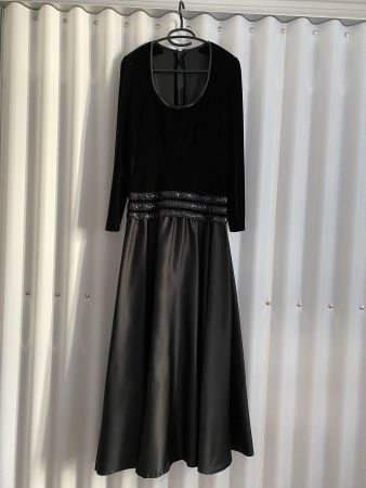 Abendkleid, Samt/Satin, Grösse S/36, Vintage