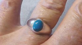 Ring 925 Silber mit synthetischem Stein