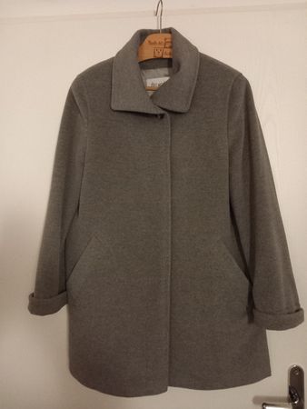 hellgrauer Mantel _M_ Angora, Schurwolle,Cashmer Delmond