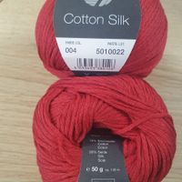 2 Kn. COTTON SILK Lana Grossa Fb. 4-5010022 rot