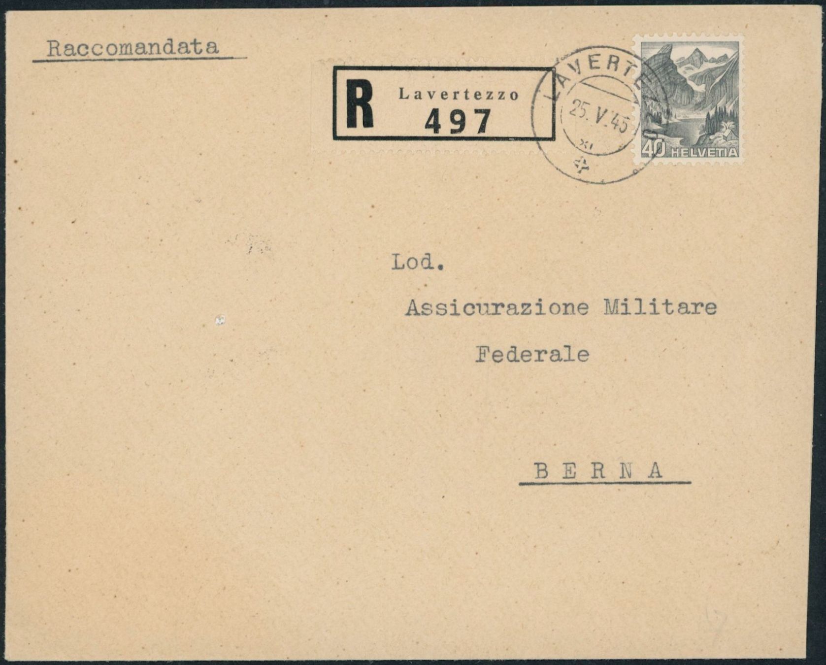 Alle Briefmarken: TI Lavertezzo - Brief - EF – Gebraucht aus Schindellegi von leecollect