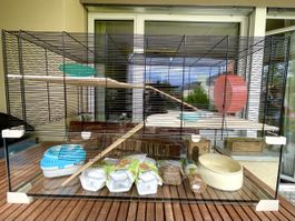 Grosser Nagerkäfig mit Zubehör 🐹
