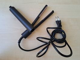 Lockenstab/Glätteisen neuwertig, schwarz.
