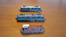 H0 Lima lot. 1 AC Re 6/6, 2 DC Ae 6/6, Bm 4/4 für Bastler.