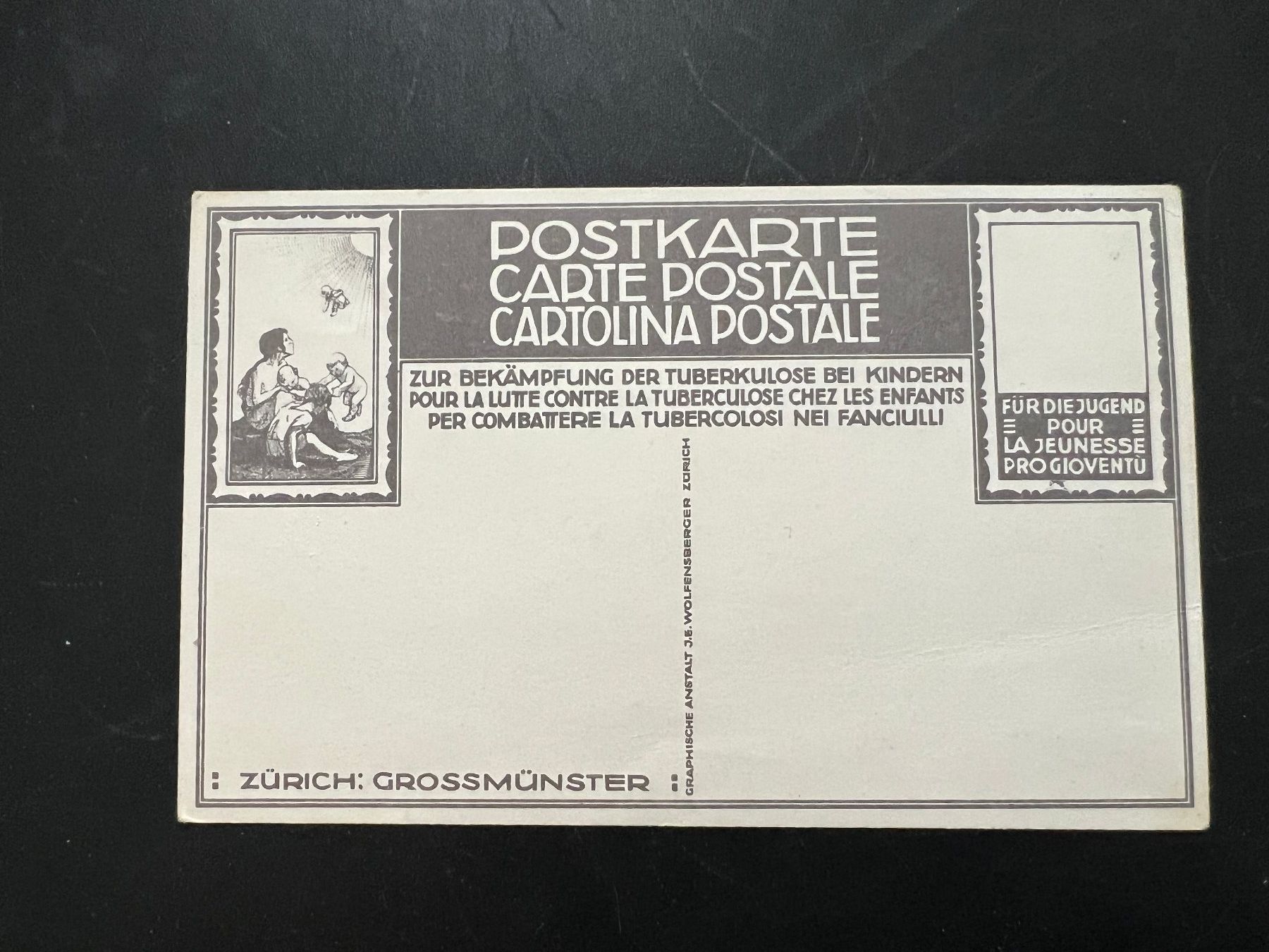 Cartes postales: Grossmünster, Bekämpfung Tuberkulose postfrisch 1913 (V191) – Neuf (Voir description) à Hinwil par Sidi4 1