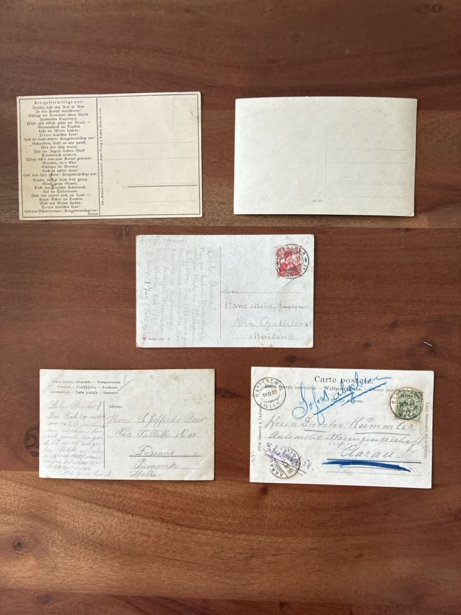 Cartoline postali: 10 Ansichtskarten Schweiz vom Militär 7 – Usato da Oftringen venduto da Cla.vD.74 3