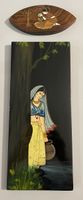 Splendido set 2 pezzi arte tradizionale indiana vintage