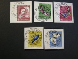 1.XII.56 RAMSEN, PRO JUVENTUTE SATZ, ERSTTAG STEMPEL