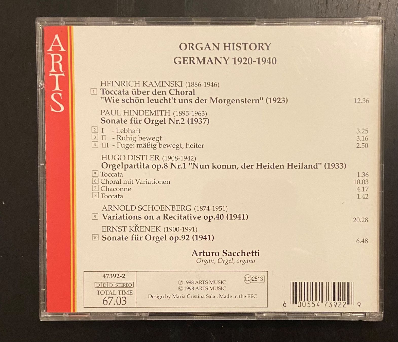 CDs: Orgel Deutschland 1920/1940 CD Hindemith • Schonenberg – Gebraucht aus Luzern von Lycka 1