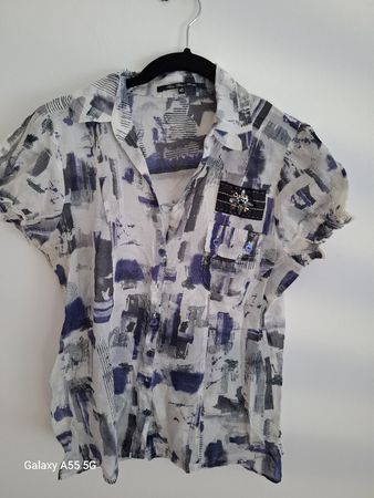 Chemise BLEU BLANC ROUGE imprimé taille 40 100% coton
