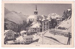 AK Arosa mit Kirche + Gasthaus Central, 1914 ab Inner-Arosa