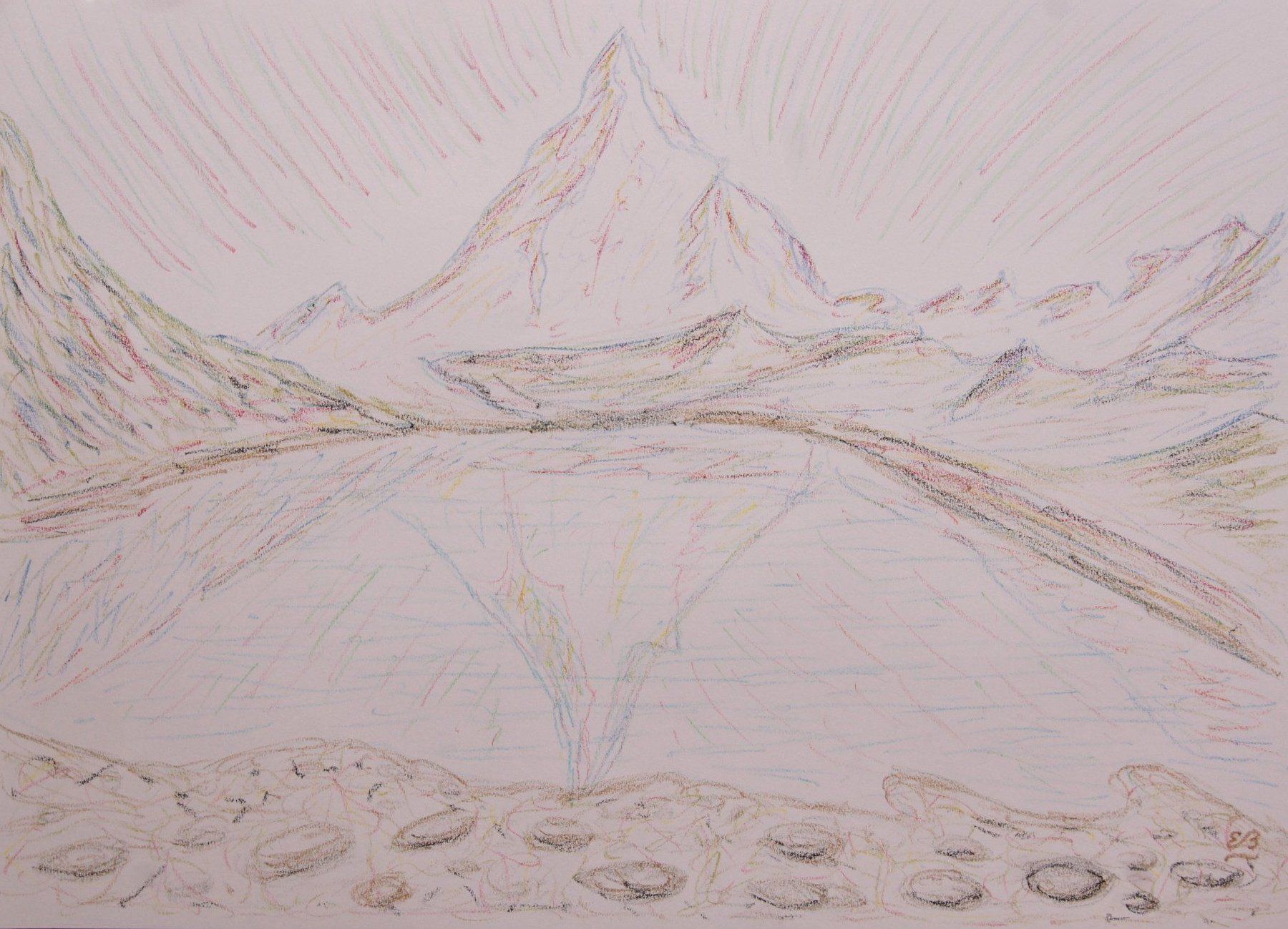Dipinti: Zeichnung: Matterhorn I – Usato da Fribourg venduto da erw_68dx