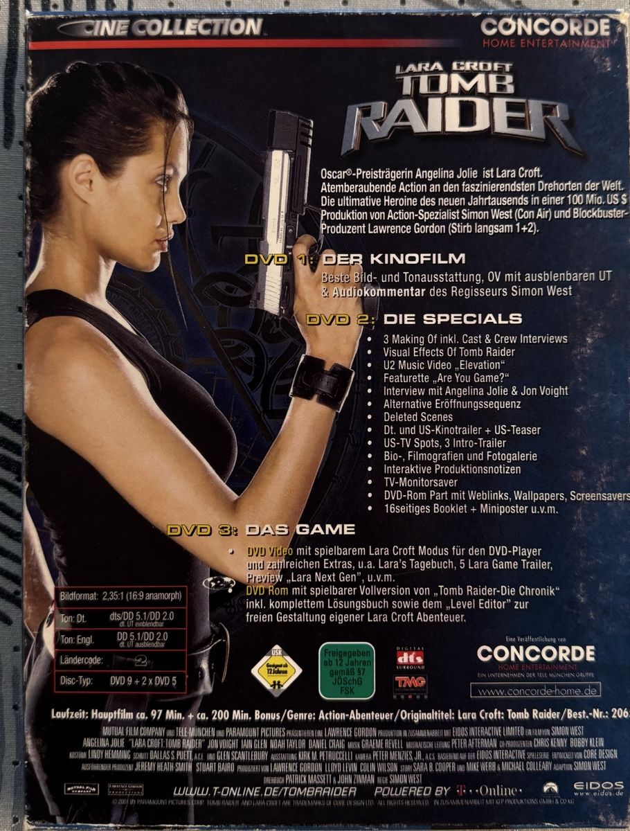 Tutti i DVDs: Lara Croft Tomb Raider: Powerpack mit 3 DVDs + Poster – Usato da Oftringen venduto da Cedartec 5
