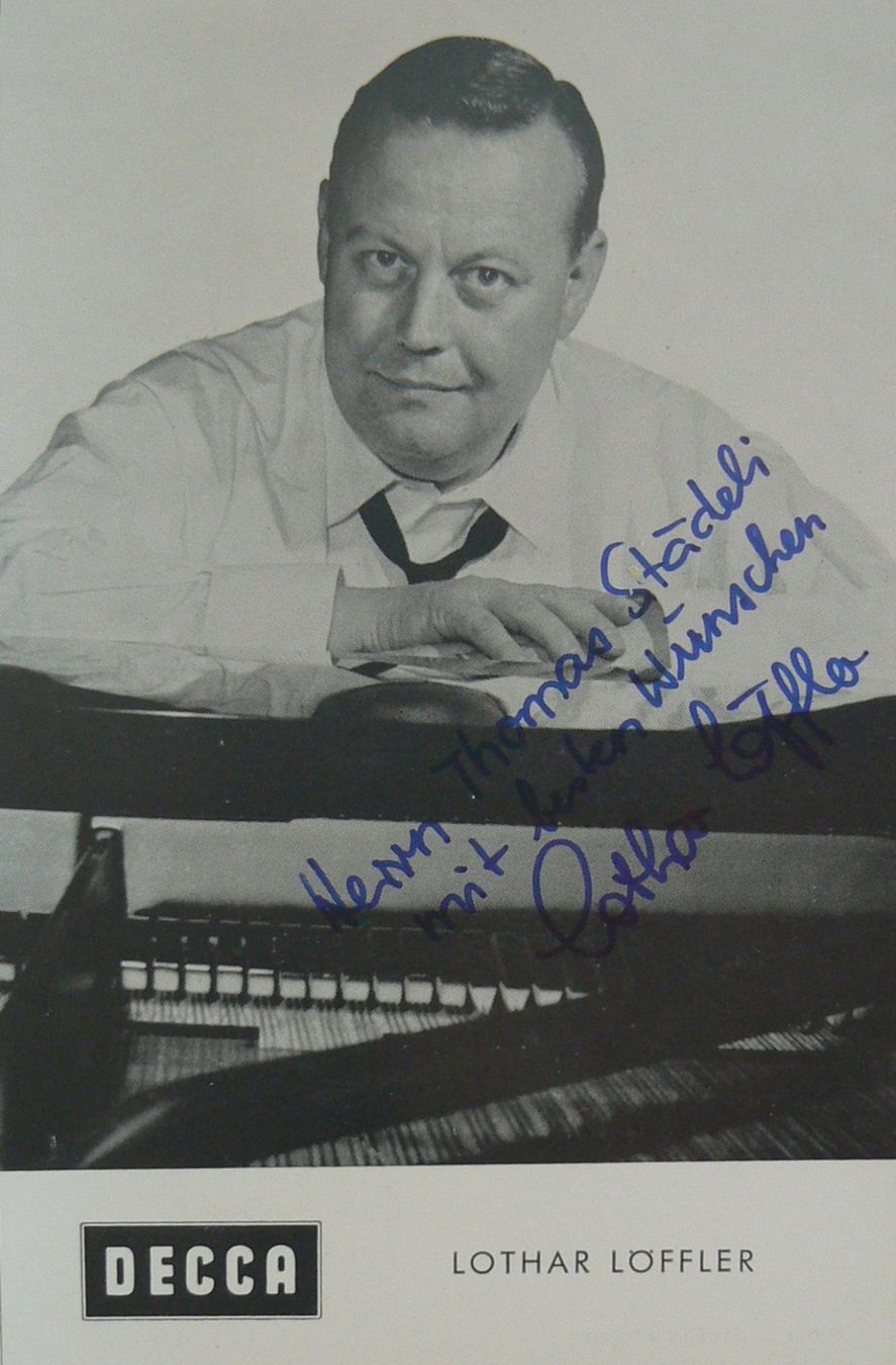 Autografi: Lothar Löffler (1918-1995) Komponist - Autogramm – Usato da Dietikon venduto da cyranos1