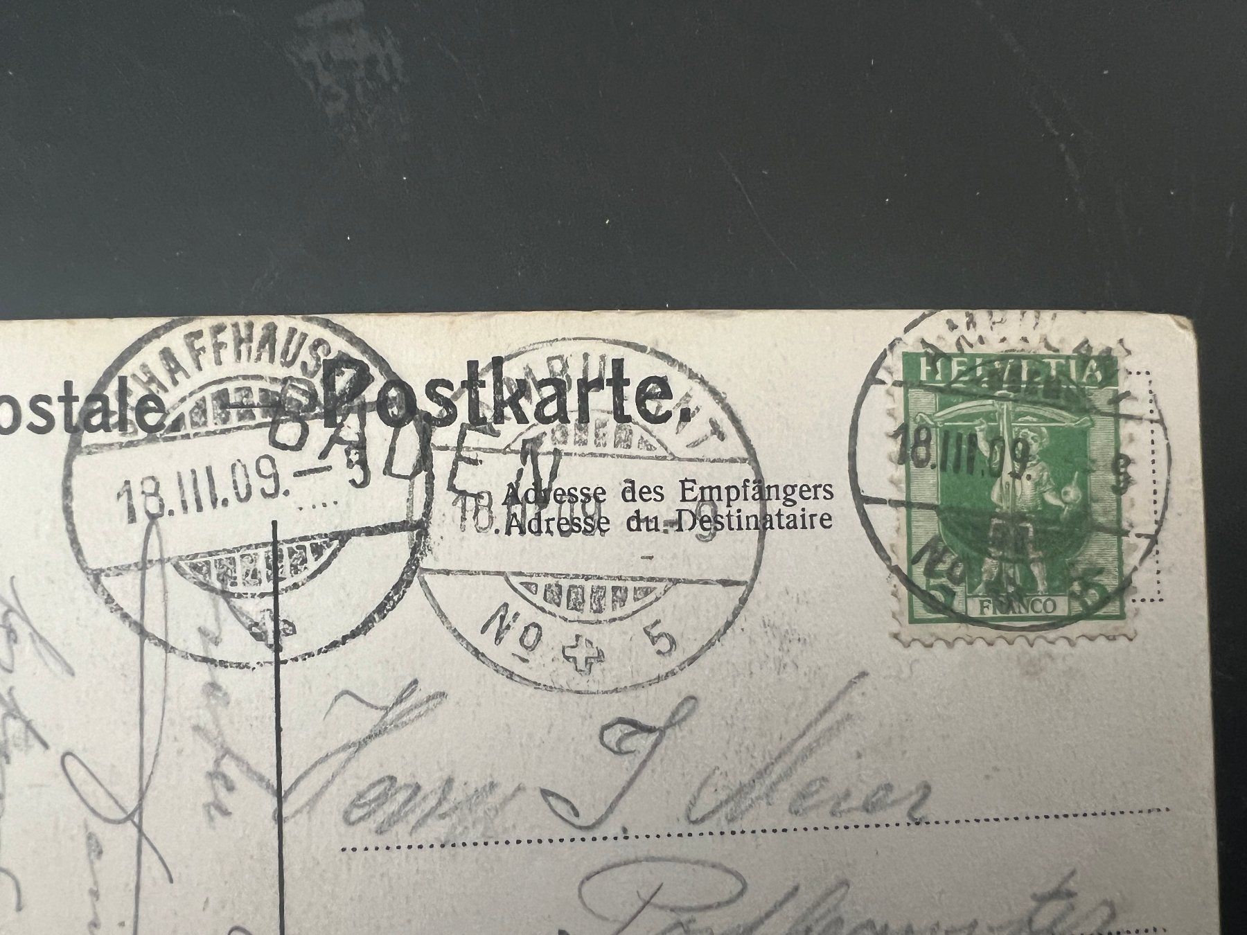 Ansichtskarten: AK   1909  Baden       (G897) – Gebraucht aus Hinwil von Sidi4 1
