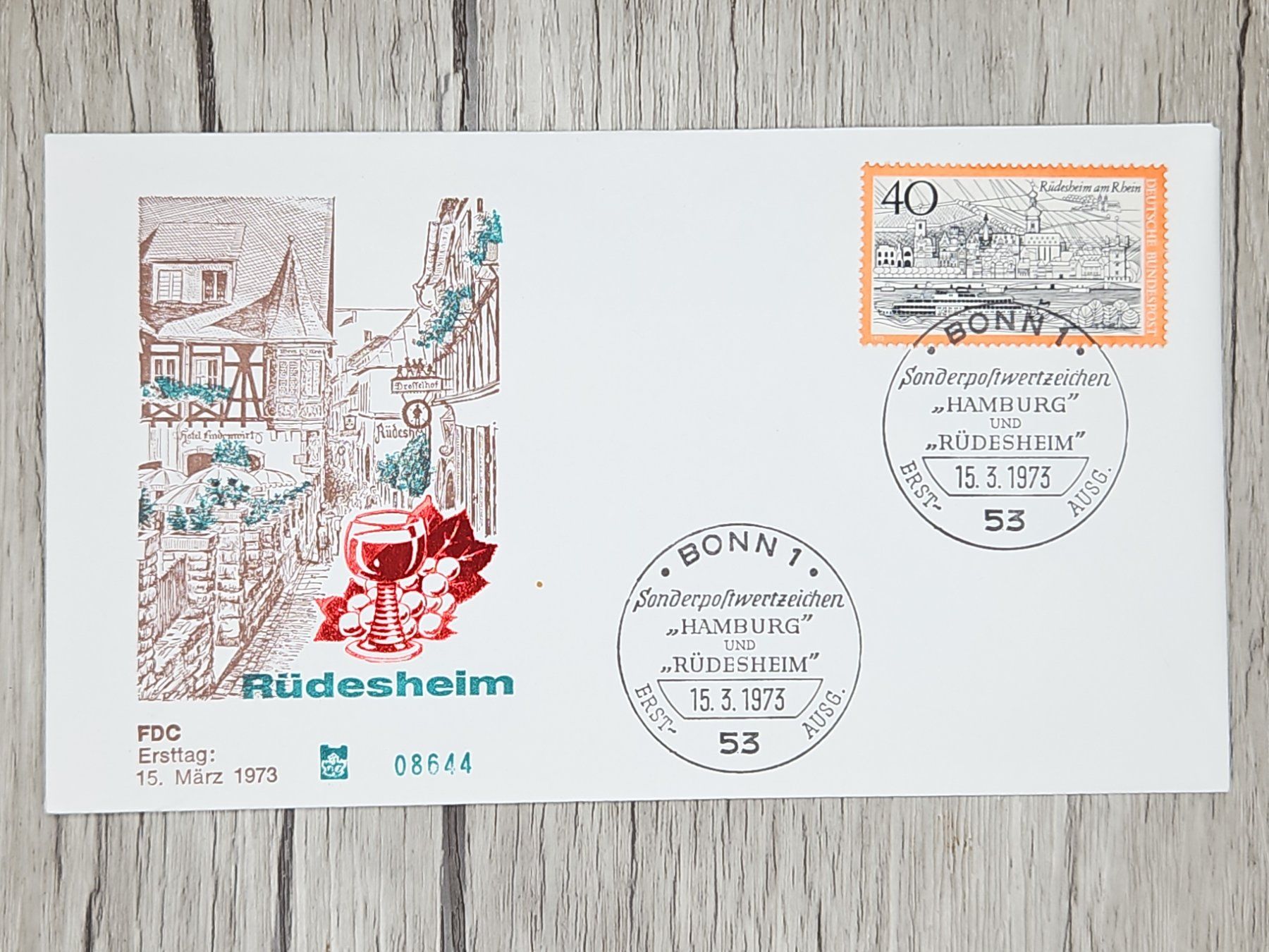 Tutti i francobolli: CL14 Enveloppe + Timbre Allemagne 1973 – Usato da Cousset venduto da Patrick_Collections
