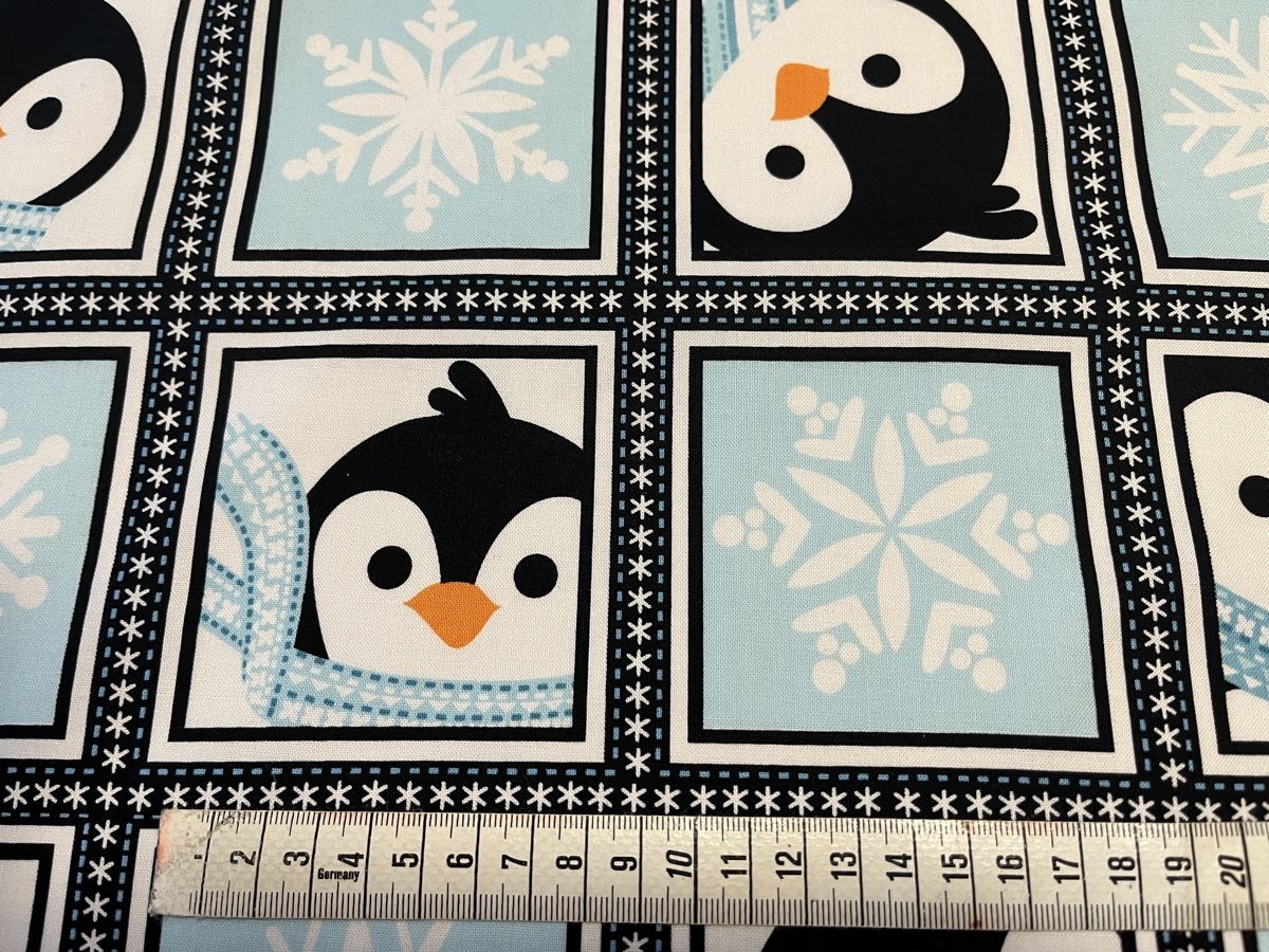 Tessuti: Patchworkstoff lustige Pinguine – Nuovo (secondo la descrizione) da Seuzach venduto da KreativmitStoff 2
