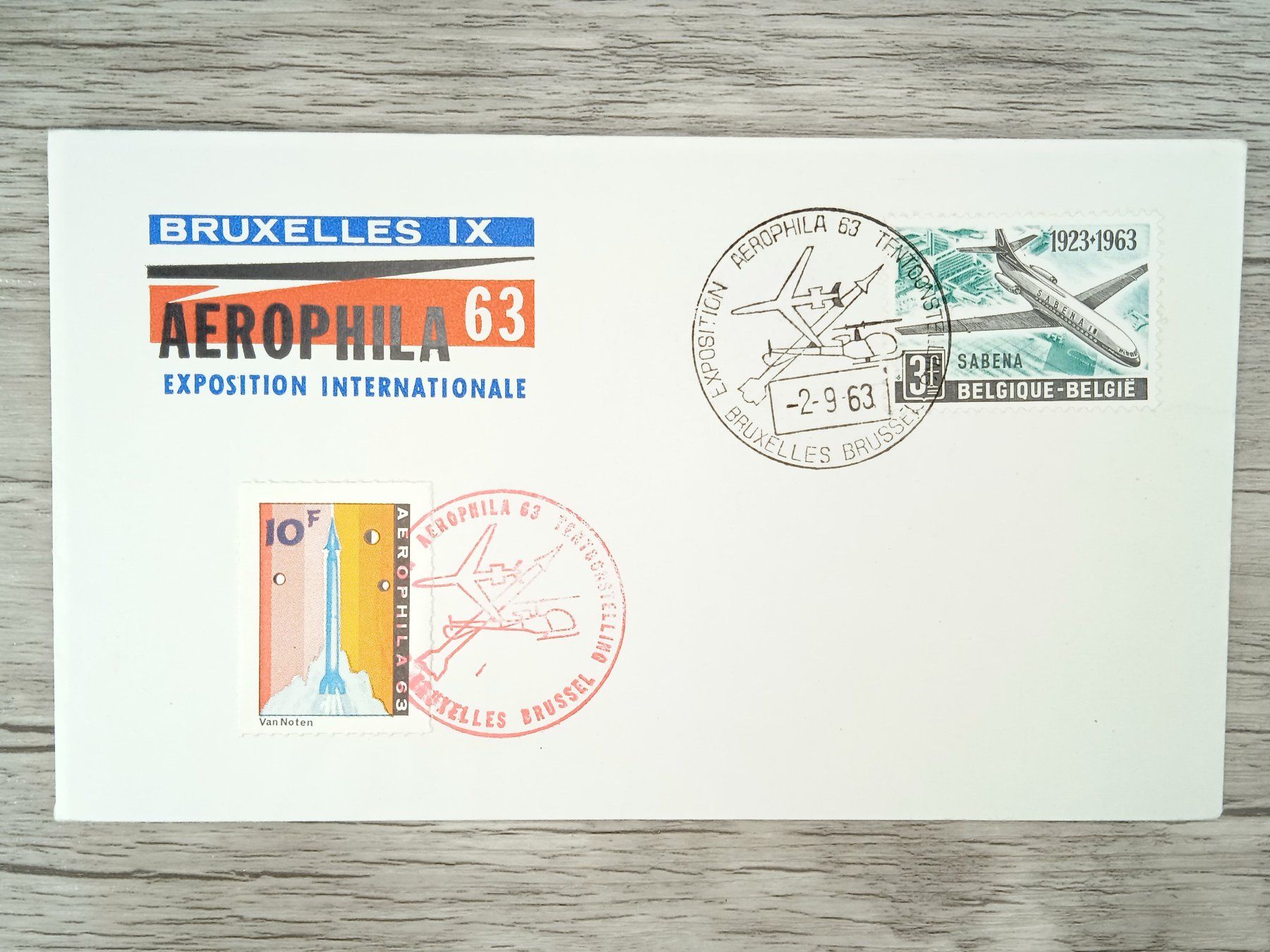 Tutti i francobolli: TR73 Enveloppe + Timbre Belgique 1963 – Usato da Cousset venduto da Patrick_Collections