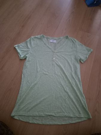 T-Shirt Hellgrün gemustert Grösse M C&A The Basics