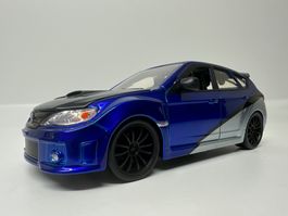 Subaru Impreza WRX STi 1:24, blau, Fast&Furious, Jada Toys