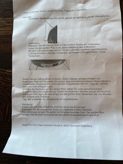 Griglie: Grill "portable" to go – Nuovo (secondo la descrizione) da Langnau i. E. venduto da Sturmwind3 3