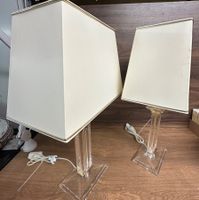 Tischlampen Set, Acryl/Gold Optik, Top Zustand / Vintage