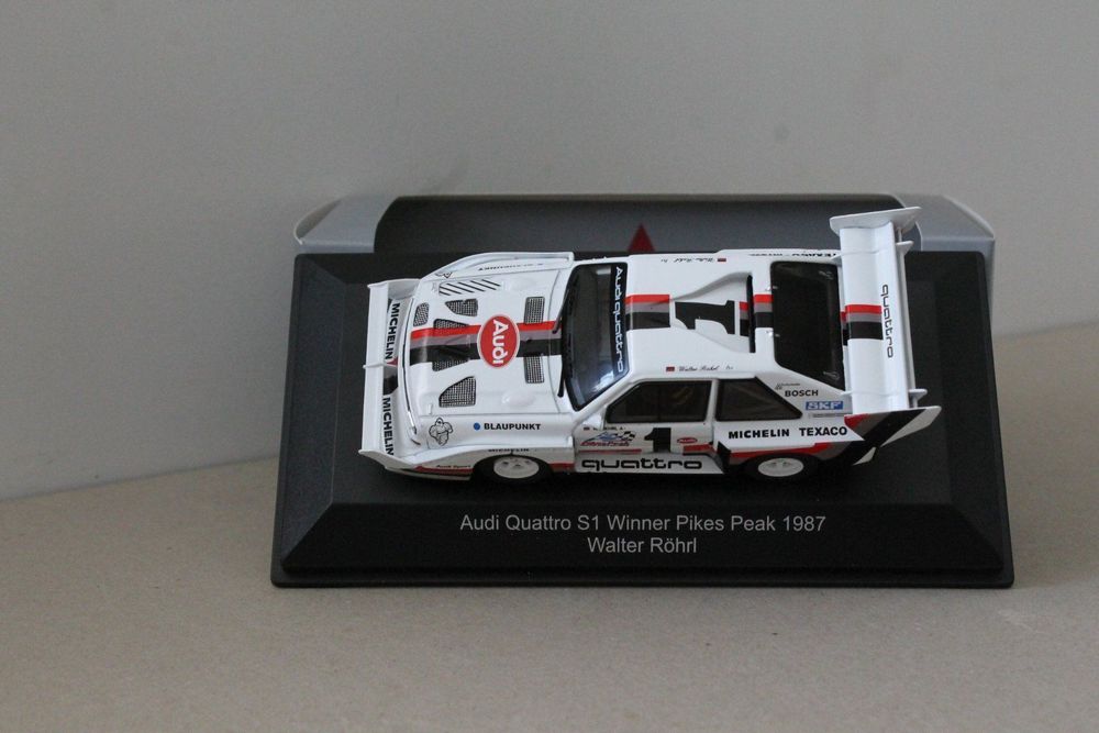 Audi Sport Quattro S1 E2 1:43 CMR – Röhrl Pikes Peak 1987 (modello Da Collezione)