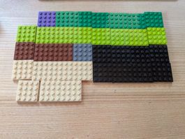 Lego Platten 4 x 4 3031 34 Stück bunt