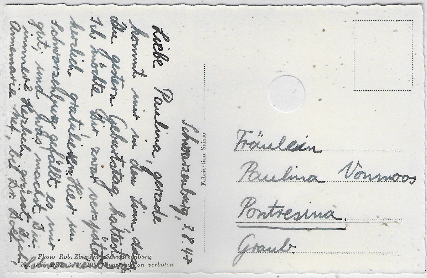 Cartoline postali: Schloss Schwarzenburg – Usato da Ettingen venduto da Kartenplanet 1