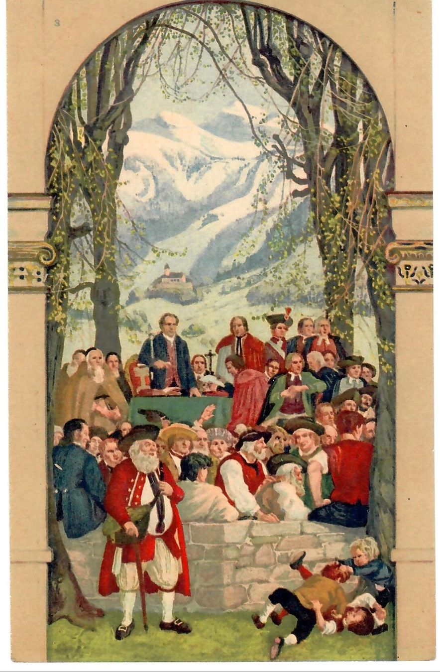 Cartoline postali: Bundesfeier - Postkarte - 1918 – Usato da Zweisimmen venduto da jakobsweg