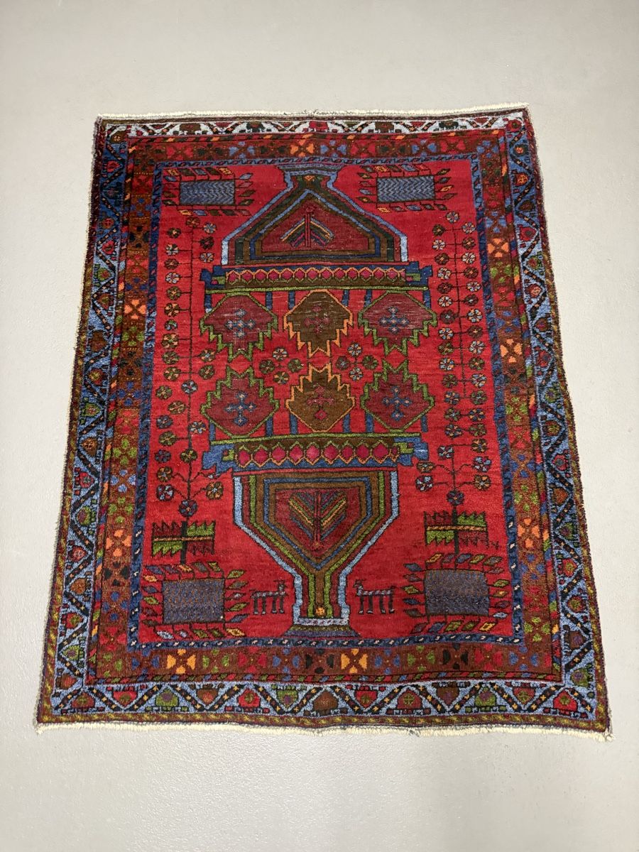 Teppiche: Persischer Teppich, Vintage, Rot, 152x122cm, – Gebraucht aus Büron von Filadefia-888