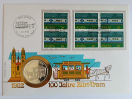 Numisbrief 100 Jahre Züri-Tram  ab 1 Fr. !!