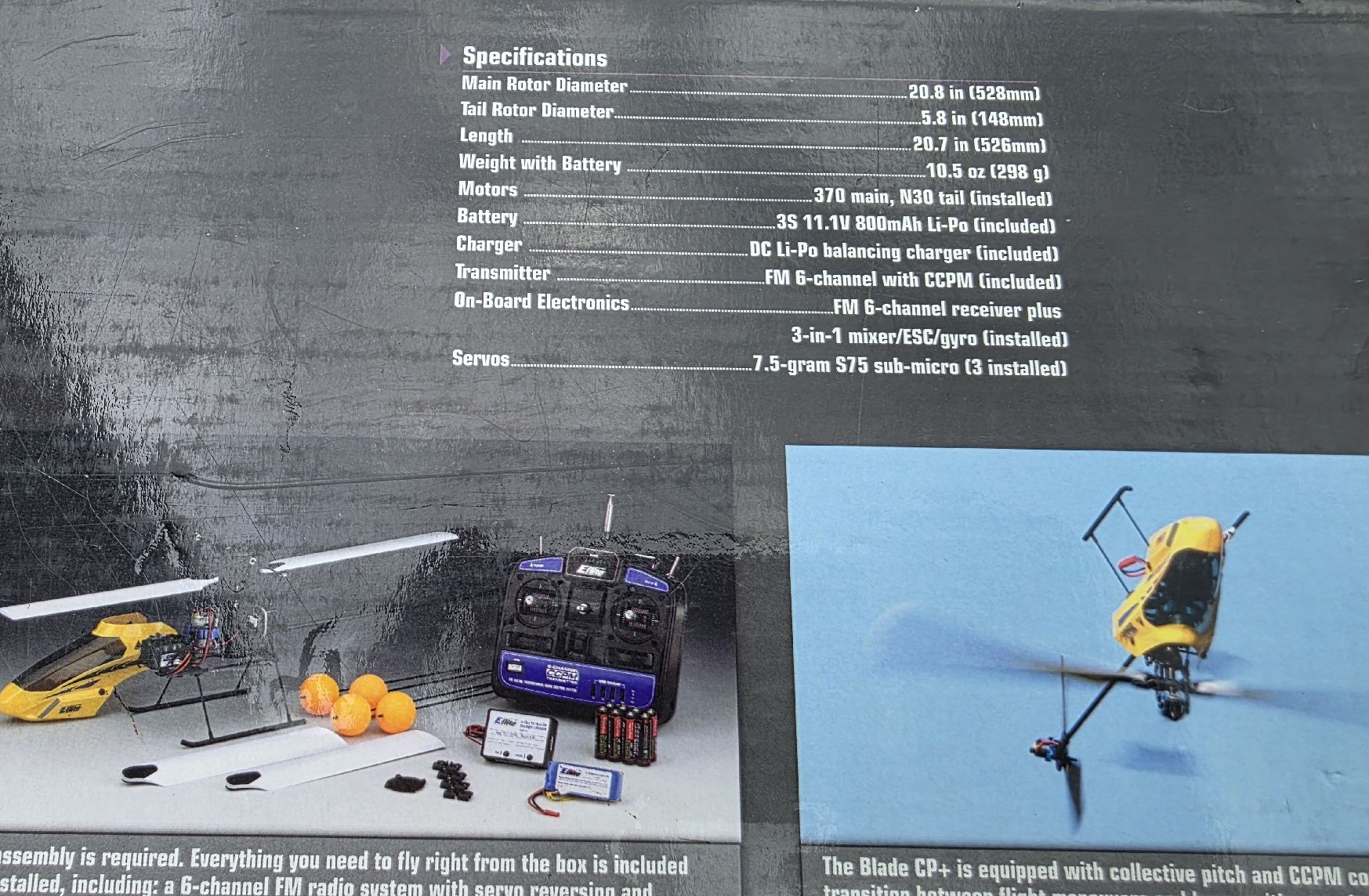 E-Flite RC Modellbau: E-flite Blade CP+ Heli mit Gebrauchsspuren – Defekt aus Schwanden GL von sasusy 7