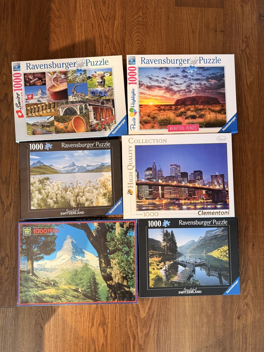 Ravensburger Puzzle: 6x 1000 Teile Puzzles – Usato da Thun venduto da romystreit