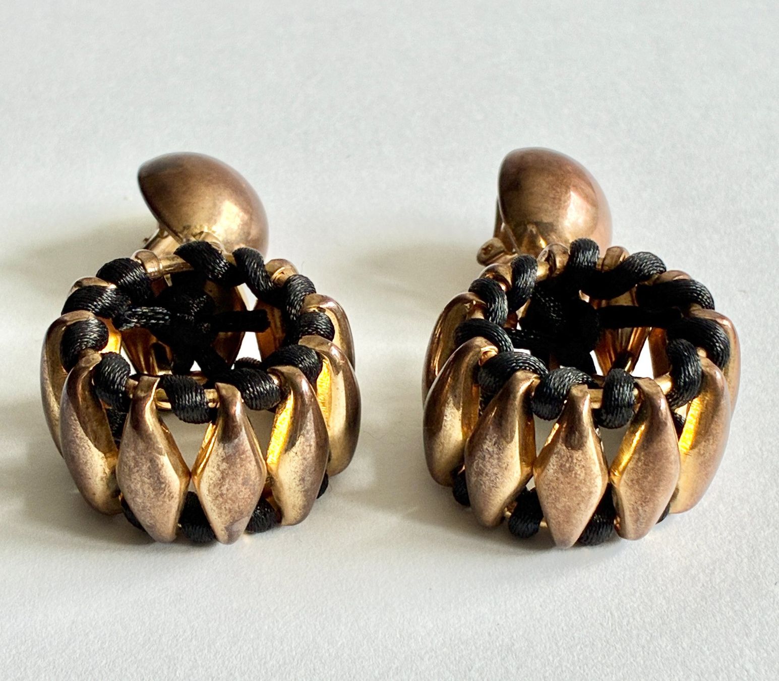 Orecchini pendenti & Orecchini a lobo: Vintage Hängeohrclips Metall, bronzefarben – Usato da Kloten venduto da Nephty 5