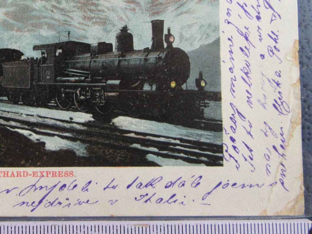 Ansichtskarten: GOTTHARD-EXPRESS DAMPFZUG 1901BUG – Gebraucht aus Ettingen von Hausi4711 1