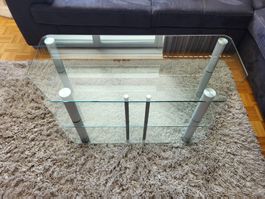 Table basse / meuble télé en verre