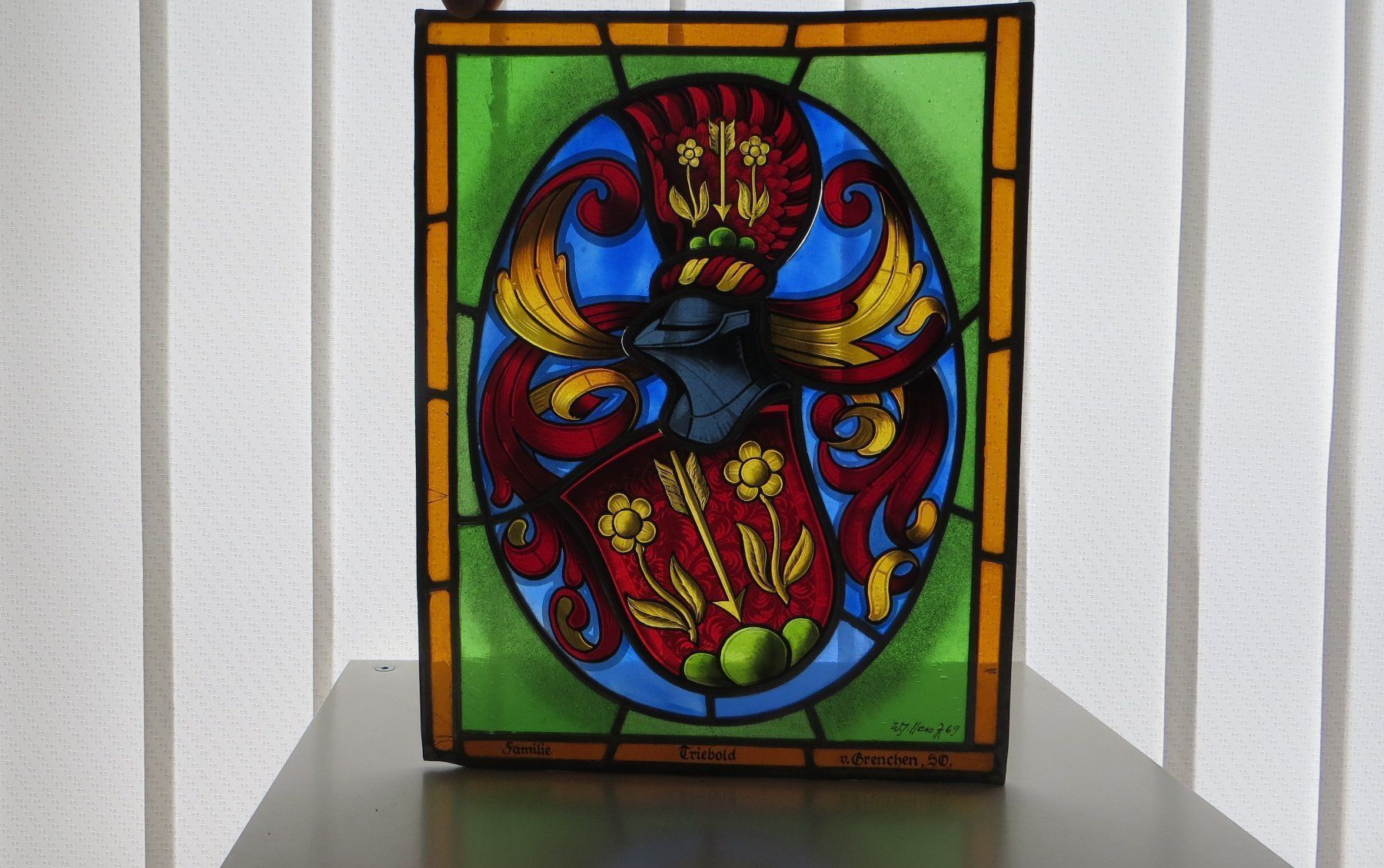 Altro in Antiquarato & Arte: Original Handarbeit: Bleiglas-Bild "Ritter-Wappen" – Usato da Allschwil venduto da marketingprojects 3