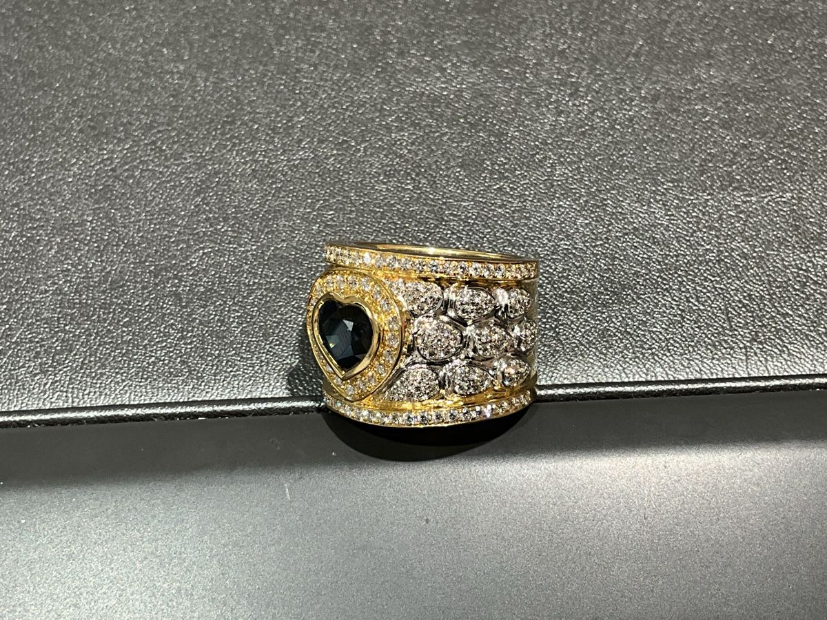 Anelli: Damenring 18k Saphire Diamant – Usato da Schaffhausen venduto da glamour-shop 1