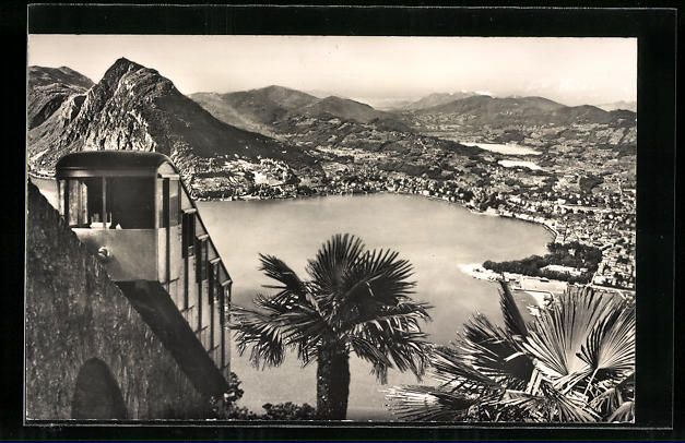 Ansichtskarten: Lugano, Funicolare Monte Bre, Bergbahn – Gebraucht aus Berlin von bartko-reher